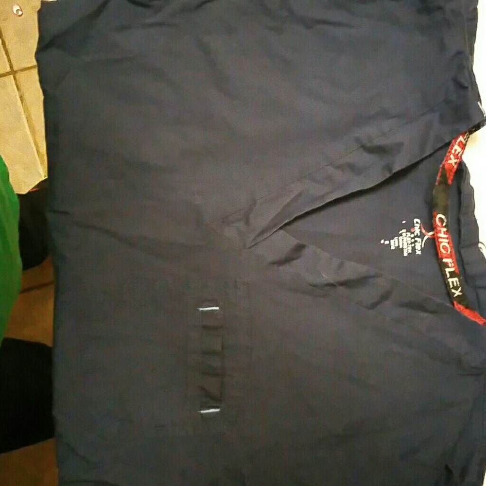Navy blue scrub top